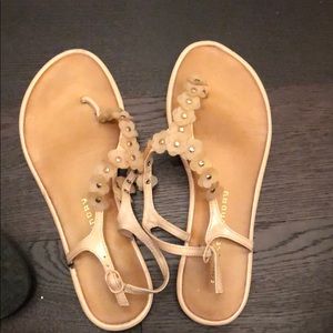 T strap flower jelly sandals